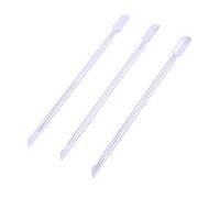 OUNONA 3 pièces Kit de Outils de Poussoir à Cuticules Acier Inoxydable pour Manucure et Pédicure Accessoire de Soin des Ongles avec Extrémité Courbée et Outil de Retrait des Résidus de