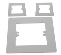 OUNONA 3 pièces Lot de Plaques de Finition pour Prises et Interrupteurs Cache-trou Mural Gris Type Facile à Installer Résistant à Usure et Décoratif pour Rénovation Murale