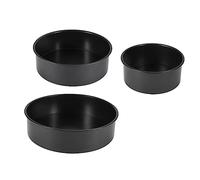 OUNONA 3 pièces Moules à Gâteau Ronds Acier Moules Pâtisserie Antirouille Parfaits pour DIY Cake Coffret