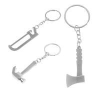 OUNONA 3 pièces Porte-clés Vintage Outils Simulés Marteau Scie Hache Décoration Sac à Main Compacte pour Hommes et Femmes