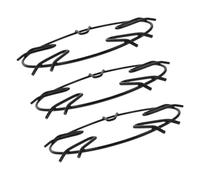 OUNONA 3 Pièces Support Pour Casserole De Lait Porte-oeufs En Acier Inoxydable Rack D'oeufs Cuit à La Vapeur Anneau Wok Pour Cuisinière Électrique Grille De Mise En Conserve Le Fer Black