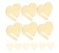 OUNONA 30 Pièces Étiquette De Boisson En Forme De Cœur Marqueurs De Verre Bijoux Breloques Pour Chaussettes Seaux à Glace Pour Les Fêtes Garmes De Bricolage Lunes Doré Acrylique