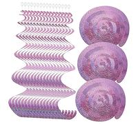 OUNONA 30 Pièces Ornements en Spirale Coloré Faire La Fête Arc-en-Ciel Pendaison Guirlande Salutation Décor Tourbillon UV Bleu Artificiel Dirigé Nombres Moubarak Heureux Anniversaire PVC