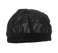 OUNONA 3pcs Bonnets de Postiche en Filet Élastiques Noirs, Tissu Respirant et Confortable, Accessoires pour Cheveux Adaptés la Plupart des Personnes