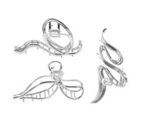 OUNONA 3pièces Clips Cheveux Métal Pour Femmes Pinces à Cheveux Jumbo Accessoires Coiffure Simples Et Pratiques