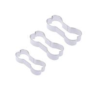 OUNONA 3pièces Moules à Biscuits Os Chien Acier Inoxydable Moules Pâtisserie Diy Pour Décoration Gâteau Pour Anniversaires Et Fêtes Garçon Fille