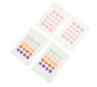 OUNONA 4 feuilles Patches Imperfections Hydrocolloïdes Invisibles pour Visage Miniatures Ciblant Boutons et Points Noirs Kit Autocollants Colorés et Réutilisables