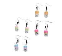 OUNONA 4 Paires Boucles Oreilles Thé Au Lait Joli Pendentif Oreille Bijoux Féminins Originaux Décorations Délicates Pour Inspirées Tasse
