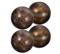 OUNONA 4 Pièces Balles de Massage Chinoises Pierre pour Exercices de Doigts et Renforcement Du Poignet Boules de Massage Multifonctions pour Détente et Fitness des Mains