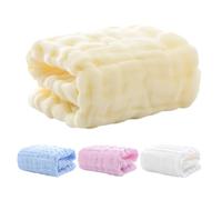 OUNONA 4 Pièces Bavoir en Coton Six Couches pour Bébé, Serviettes Absorbantes et Réutilisables, Couleur Rose Bleu Jaune Blanc, Adapté aux -nés et Fêtes D'anniversaire