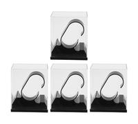 OUNONA 4 Pièces Boîte à Montre Transparente Plastique Lot de Support pour Montre Individuelle et Bracelet Coffret de Rangement Bureau et Voyage