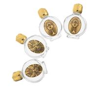 OUNONA 4 Pièces Bouteilles de Saint Eau Verre de Récipients Religieux Alliage pour Baptêmes Mariages et Décor Église Accessoires Spirituels et Élégants