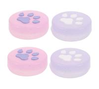 OUNONA 4 pièces Capuchons de Poignée de Pouce Silicone Lumineux Patte de Chat Mignons pour Manette Switch Ergonomiques Antidérapants Accessoires de Contrôle Gaming