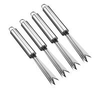 OUNONA 4 pièces Coffret de Outils Acier Inoxydable pour Éplucher et Couper Ananas Éplucheur Pratique Fourchette et Outils de Dénoyautage pour Cuisine et Activités Plein Air
