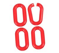 OUNONA 4 Pièces Connecteur Chaîne Plastique Maillons de Sécurité pour Barrières Routières Installation Rapide sans Outils Stabilisateur pour Cônes de Signalisation et de Foule