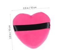 OUNONA 4 pièces Lot de Coussinets Coton Forme Cœur Doux et Moelleux avec Sangle Applicateurs Visage Maquillage Réutilisables et Lavables Sensation Peau Agréable et