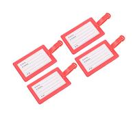 OUNONA 4 pièces Lot de Étiquettes Bagage Silicone avec Carte Didentification Accessoires de Voyage pour Reconnaître Facilement Vos Valises