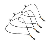 OUNONA 4 Pièces Lot de Porte-colliers Cage Cristal Réglables Cordons Tressés avec Perles Support Pendentifs Pierre Naturelle Taille L et Moyenne pour Bijoux DIY