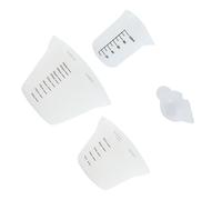 OUNONA 4 pièces Lot de Tasses à Mesurer Silicone Graduées Réutilisables Légères et Faciles à Nettoyer pour Cuisine Lait Jus et Epoxy