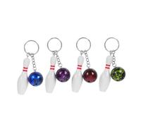 OUNONA 4 Pièces Mini Breloques de Bowling Souvenirs Créatifs pour Clés ou Sacs Pendentifs Adorables Rouge Vert Bleu