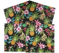 OUNONA 40 Pièces Serviettes Imprimées Colorées à Motifs Ananas pour Fête Anniversaire Rassemblement et Décoration de Table