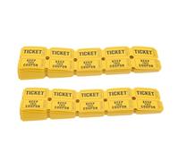 OUNONA 400 Pièces Billets De Jeu pour Adultes Étiquettes Doubles pour Tirages Au Sort Et Inscriptions (Jaune)