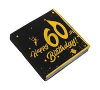 OUNONA 40Pièces Lot de Serviettes Papier Dorées pour Anniversaire Décorations Élégantes pour Événements Festifs Serviettes Hautement Absorbantes pour Invités