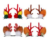 OUNONA 4paires Pinces à Cheveux de Noël Coiffe Décorative pour Garçon Fille Accessoire de Coiffure de Fête Pinces à Cheveux Jolies