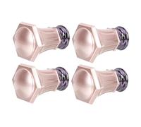 OUNONA 4pièces Lot de Embouts Décoratifs pour Tringle à Rideaux Style Or Rose pour Tringles Simples Et Doubles