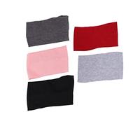 OUNONA 5 pièces Bandeaux Élastiques Croix Accessoires Cheveux Garçon Fille Fondues Noir Rose Gris Rouge