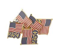 OUNONA 5 Pièces Commémorative Accessoire Patriotique Confortable Alliage de Zinc pour 250e Anniversaire des États- Fermoir Fiable pour Célébration Veterans Day