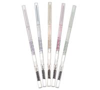 OUNONA 5 pièces Crayon Sourcils Automatique Résistant Transpiration avec Brosse Palette de Teintes Naturelles Marron Gris Menthe Thé Maquillage Femme Précis