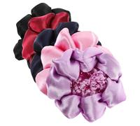 OUNONA 5 pièces Filets à Cheveux Élastiques pour Filles Accessoires pour Chignon pour Danse et Événements Formels Coloris Variés Noir Bleu Marine Rose