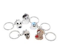 OUNONA 5 Pièces Halloween Resin Skull And Ghost Keychains Lightweight Pendants For Bags Car Decorations Party Favors