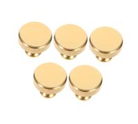 OUNONA 5 pièces Poignées de Meuble Dorées Alliage de Zinc Lot de Poignées de Tiroir Rondes Cuisine et Armoire Faciles à Installer et Durables