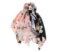 OUNONA 5 Pièces Satin Ponytail Scrunchies With Bow Ribbon Elastic Hair Bands For Women And No-snag Vintage Hair Ties