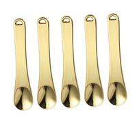 OUNONA 5 pièces Set de Mini Spatules Cosmétiques de Doré pour Crème Visage Applicateur Crème Yeux et Soin Anti-rides Compact et Portable pour Maquillage et Soins Peau