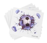 OUNONA 5 pièces Stickers Muraux Football Lot de Décor Adhesif Ballon de Foot pour Chambre Garçon Salon Porte