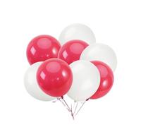 OUNONA 50 pièces Ballons Latex Ronds Perles Épais Rouge et Beige pour Décoration Fête Anniversaire Mariage