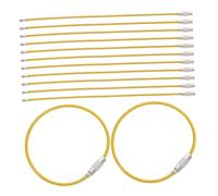OUNONA 50 Pièces Lot de Câbles Porte-clés Fil Acier PVC Résistants et Connecteurs pour Bagages Étiquettes et Accessoires de Cuisine