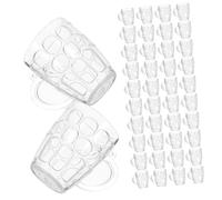 OUNONA 50 Pièces Mini Chope à Bière En Plastique Petits Ornements De Maison Mini Tasse Maison Chopes Miniatures à Bière Petites Maisons Décor Pp Extérieur Petite Résine Réutilisable