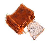 OUNONA 50 pièces Sacs à Bonbons Halloween Organza Transparent avec Cordon Motifs Citrouille et Araignée Sacs à Friandises pour Fêtes et Distribution de Friandises