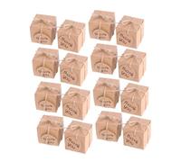 OUNONA 50pièces Coffret Cadeau Papier Kraft Boîte Cadeau Carrée Diy Pour Bonbons Mariage Anniversaire