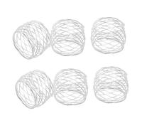 OUNONA 6 Pièces Anneaux de Serviette Métal Maillé Anneaux Porte-Serviettes Élégants pour Décor de Table Adaptés pour Mariages Banquets et Usage Quotidien