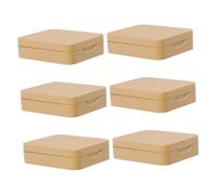 OUNONA 6 Pièces Boîte Dorée à Charnière de Boîtes de Rangement Portables pour et Thé Conteneurs Multifonctionnels Tôle pour Voyages et Organisation