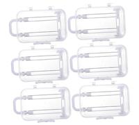 OUNONA 6 pièces Boîtes à Bonbons Mini Valise Blanches Coffrets Friandises Mariage Petits Rangements Multifonctions pour Fête Anniversaire Shower