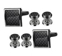 OUNONA 6 pièces Boutons de Manchette Boutons de Chemise pour Hommes Accessoires Tuxedo Élégants Noir Mat