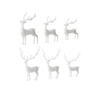 OUNONA 6 Pièces Décorations DIY Époxy Ornements Micro de Cerf Blanc Accessoires Artisanaux pour Modélisme