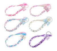 OUNONA 6 Pièces Extensions De Cheveux Pour Garçon Fille Queue De Cheval Avec Nœud Coiffes Pour Filles Perruques Tressées Pour Garçon Accessoires Pour Perruques