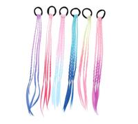 OUNONA 6 pièces Extensions de Cheveux Tressés Colorés Accessoires de Coiffure pour Filles Maintien Sécurisé et Confortable pour Fêtes Cosplay et Usage